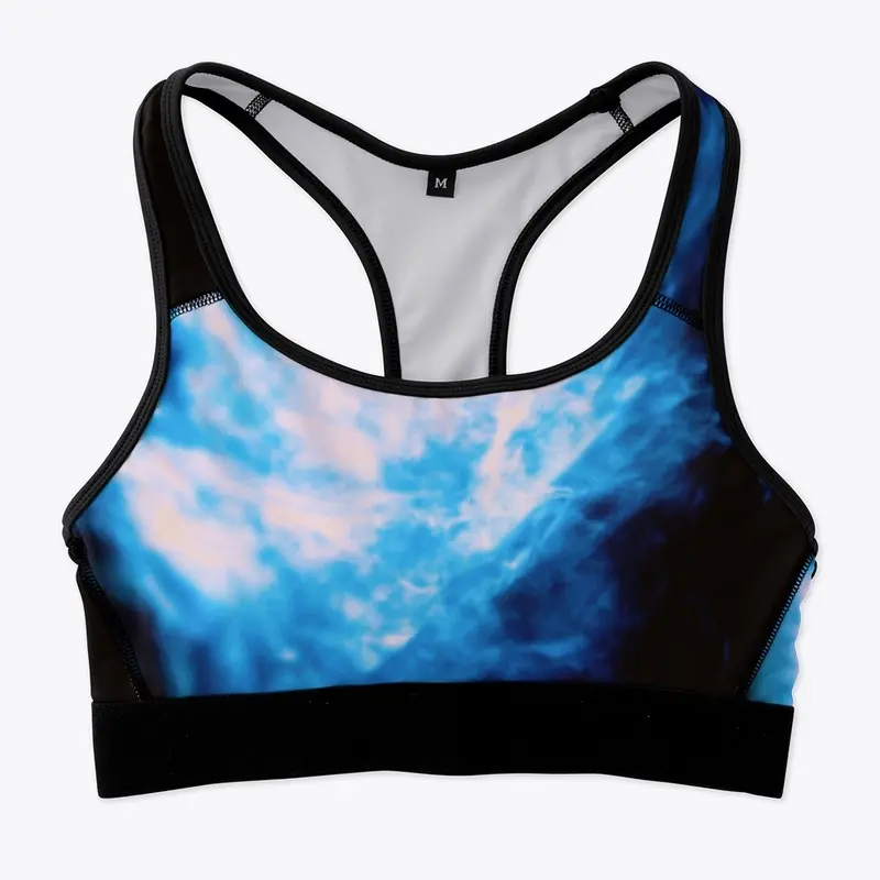 all-over print sports bra by JRW