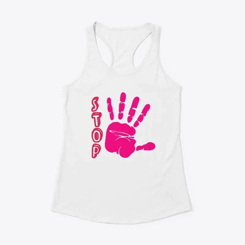 Women's  racerback tank.